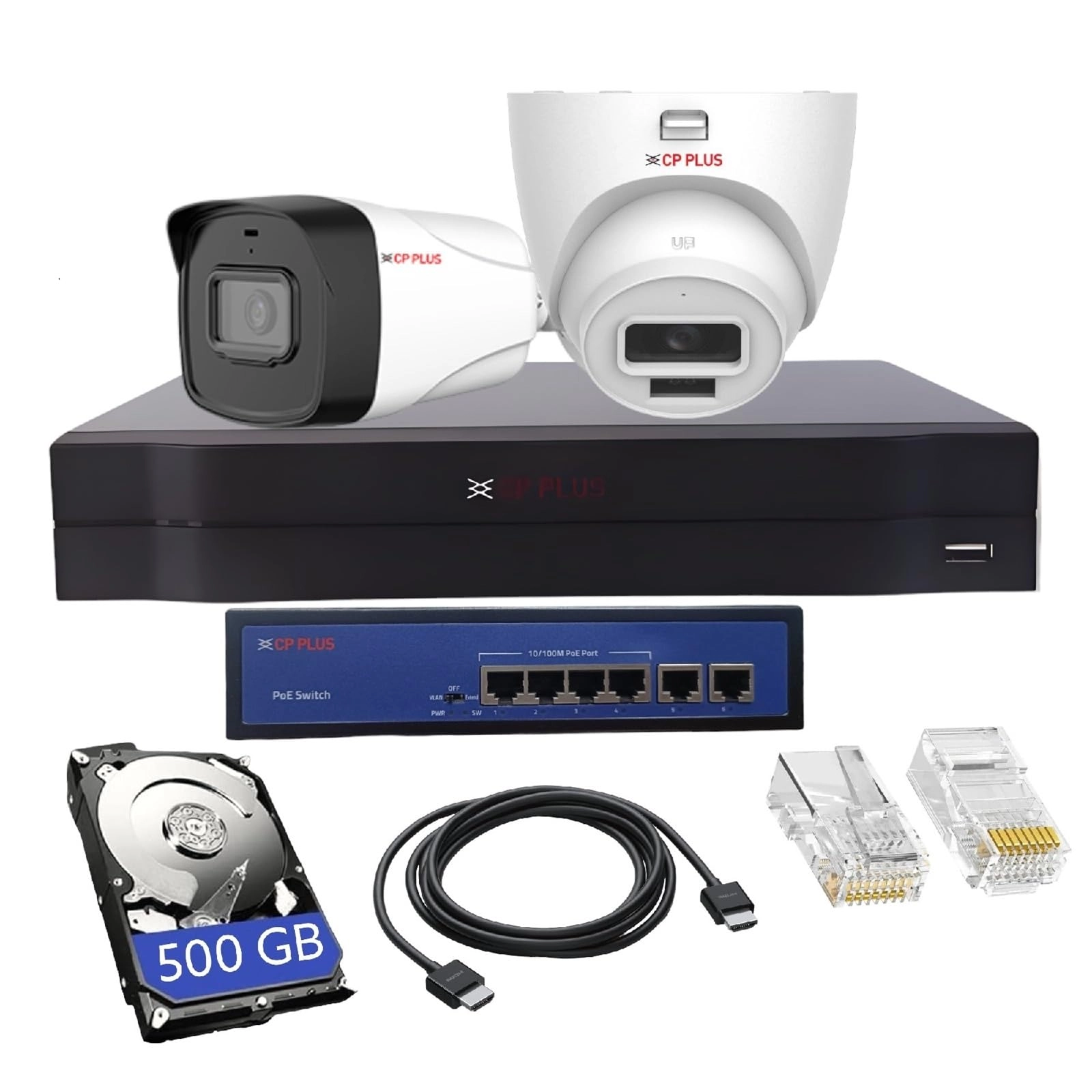 4 Channel Full HD NVR - 4 channels + 2 MP IP Camera