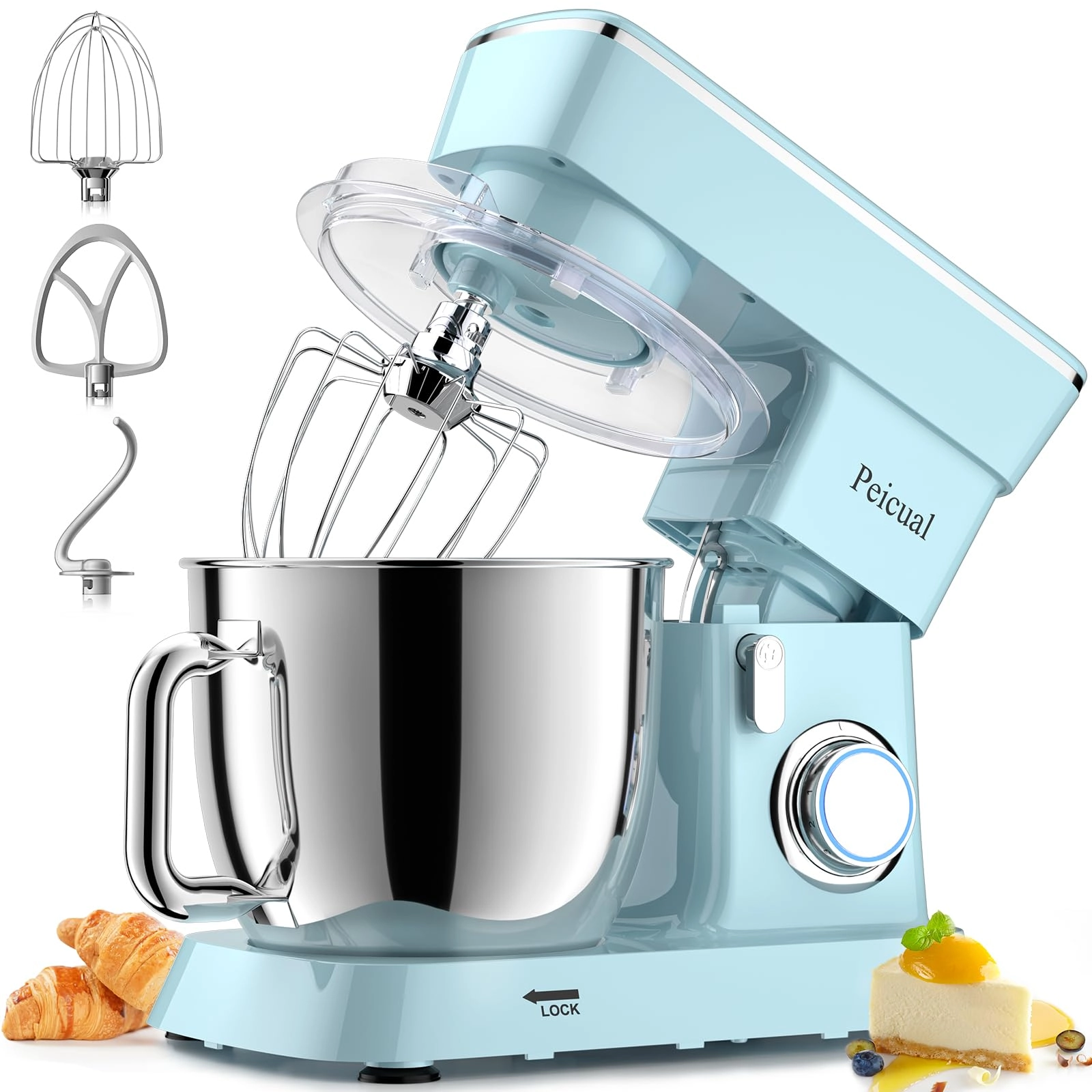 Peicual Stand Mixer - 6 Quarts 800W