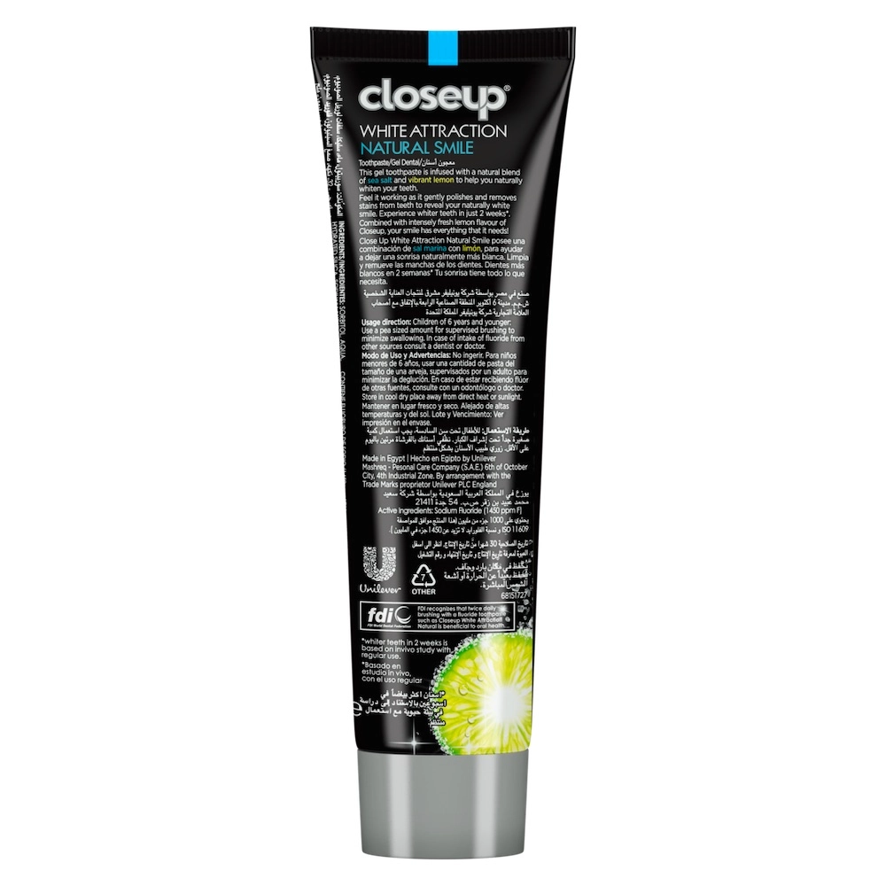 White Attraction Lemon Essence + Sea Salt Toothpaste 75 ml