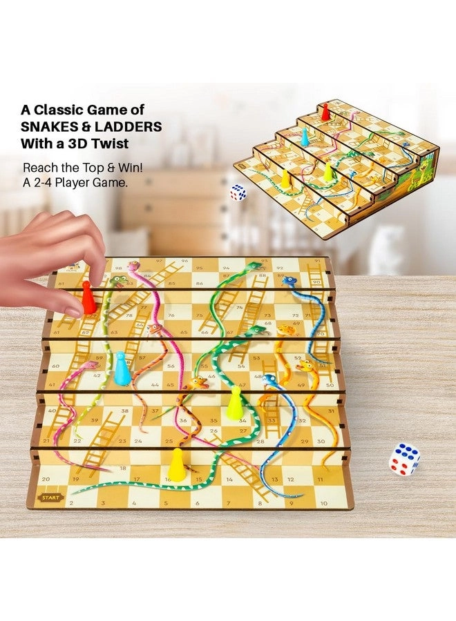 3D Snakes & Ladders - Junior MDF Ladder Shaped