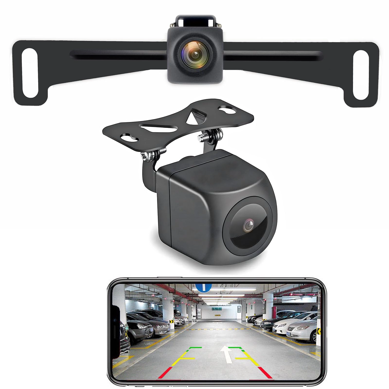 yeo Wireless License Plate Backup Camera - WiFi 1080P