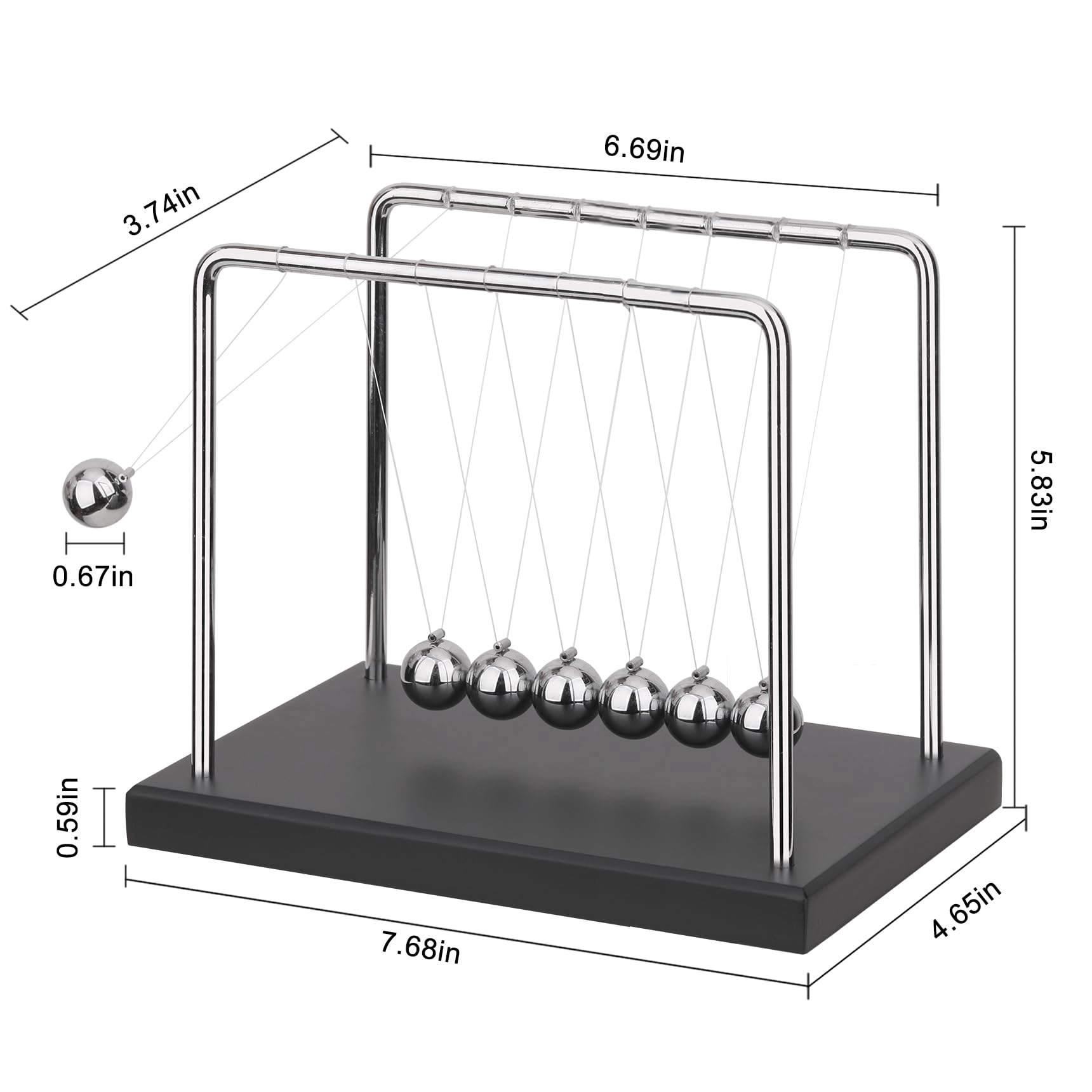 Newtons Cradle Physics - 7 pieces