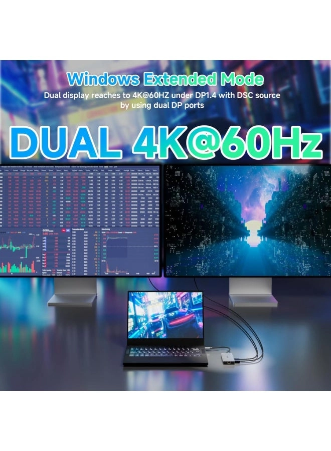 DisplayLink USB-C Triple Display Docking Station - USB-C Windows & More