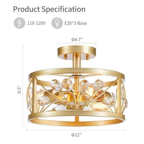 Crystal Leaf Chandelier