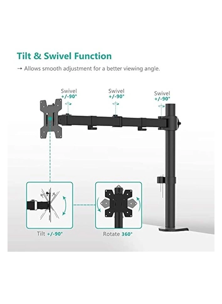 Monitor Mount Arm - Single 20 to 32 inches 75x75mm and 100x100mm