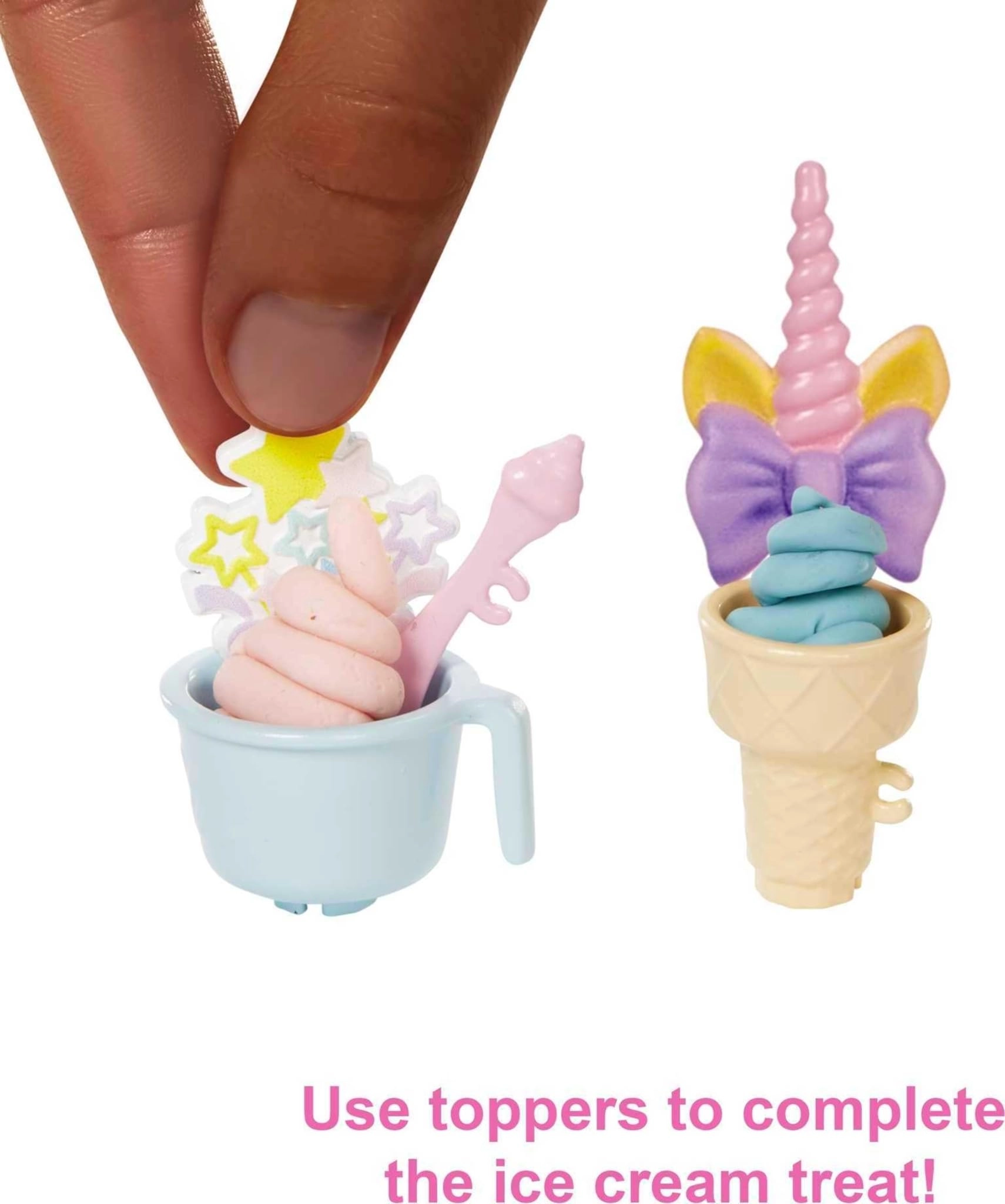 Ice Cream Shop Playset - 12-in Brunette Ages 3+