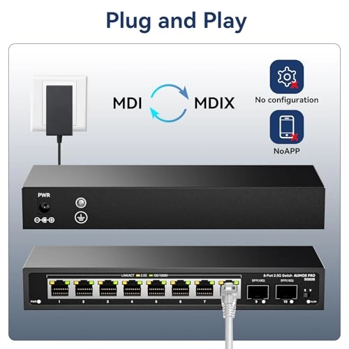 10 Port| 8*2.5G Port+2*10G SFP 120W 9-ports