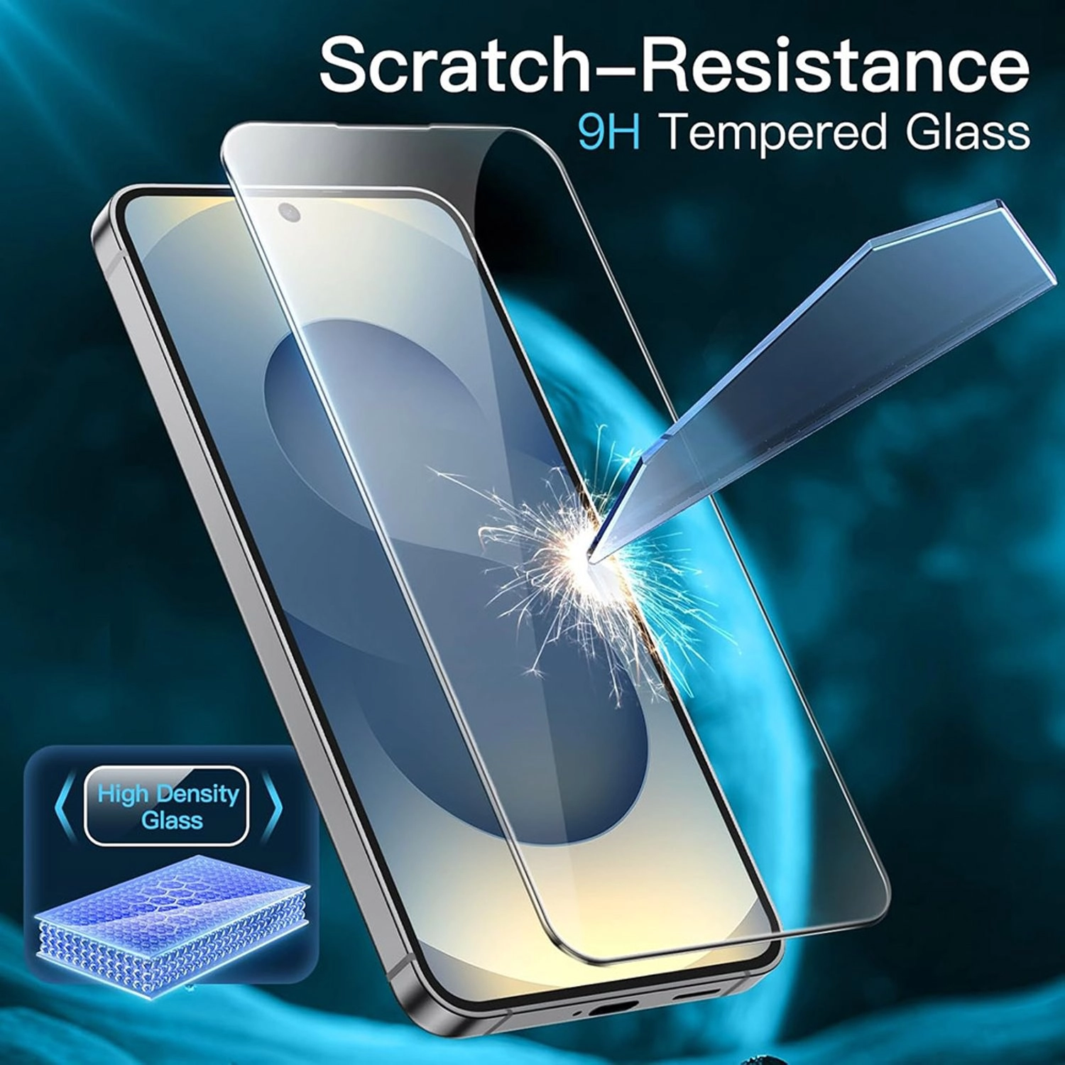 Clear Tempered Glass Screen Protector for Samsung Galaxy S25 Plus
