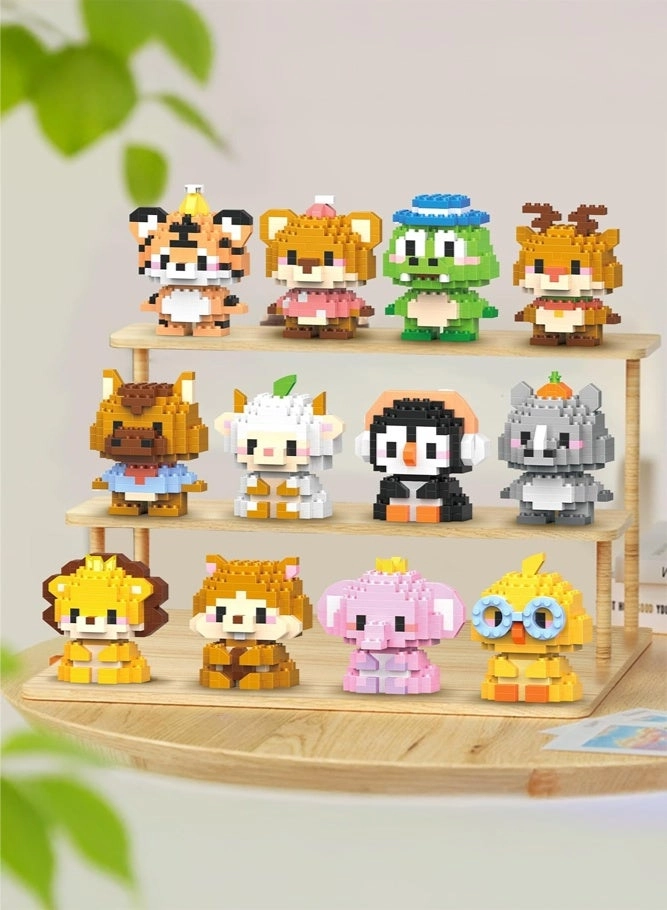 Mini Animal Micro Building Blocks - 12pcs