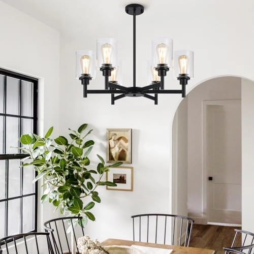 6-Light Chandelier - 25.2" to 61.2"