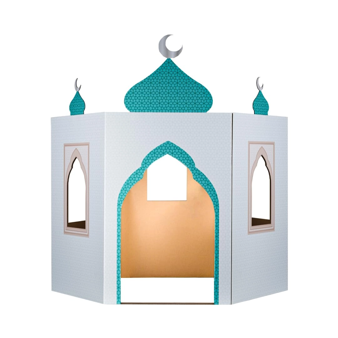 Theme Cardboard Playhouse - Mosque - Black - White 110 x 124.5 x 110 cm