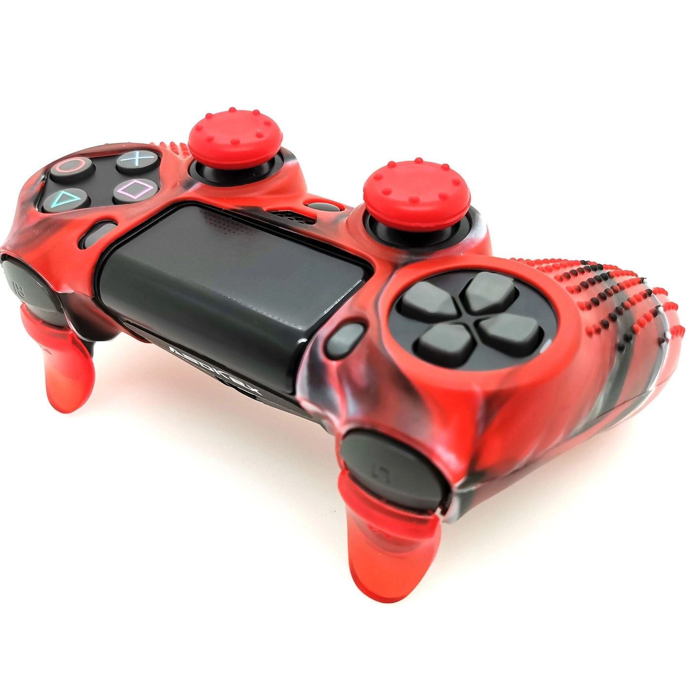 Silicone Skin Cover for Ps4 Controller - red granular