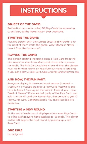 Never Have I Ever - English 18 years and up