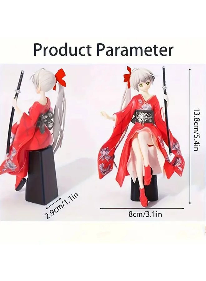 3 In 1 Anime Action Figure - White Traditional Chinese Attire