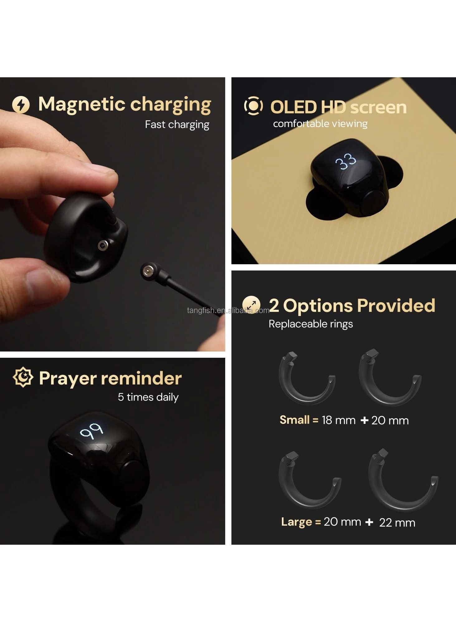 Smart Ring - Adjustable, Waterproof, APP Support