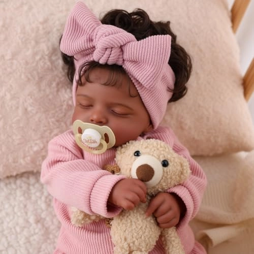Bellita Reborn Baby Doll - 20 Inch Vinyl Cotton Black Girl Ages 3+