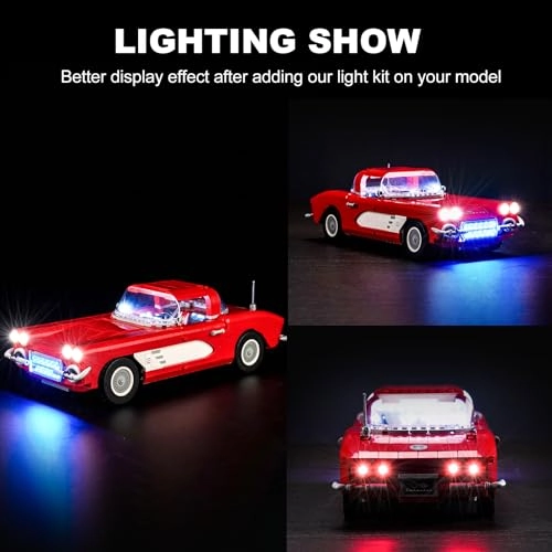 LED Light Kit for LEGO 10321 Corvette - Plastic 1