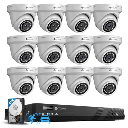 PoE Security Camera System - 12Pcs 16 Channel 4K