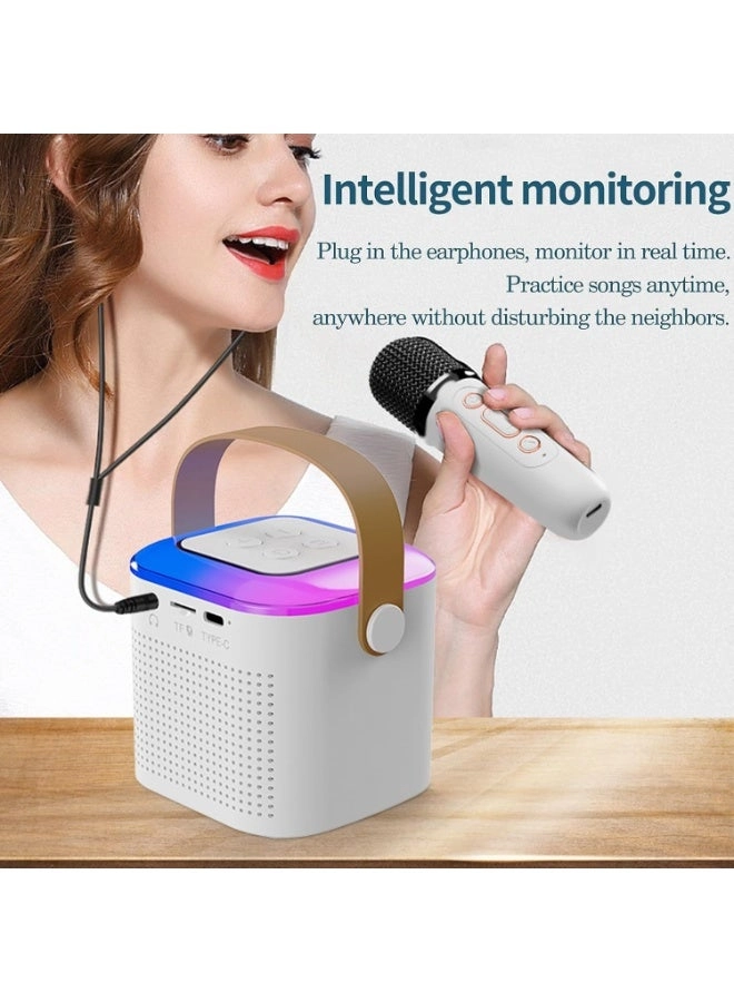 Portable Bluetooth Speaker - 2 handheld, rechargeable wireless microphones