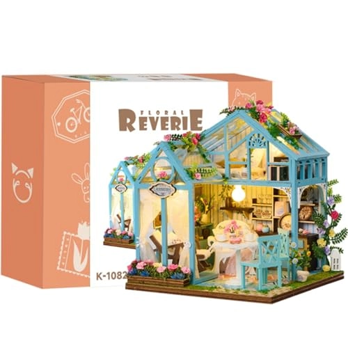 Miniature House Kit - LED Light Book Nook