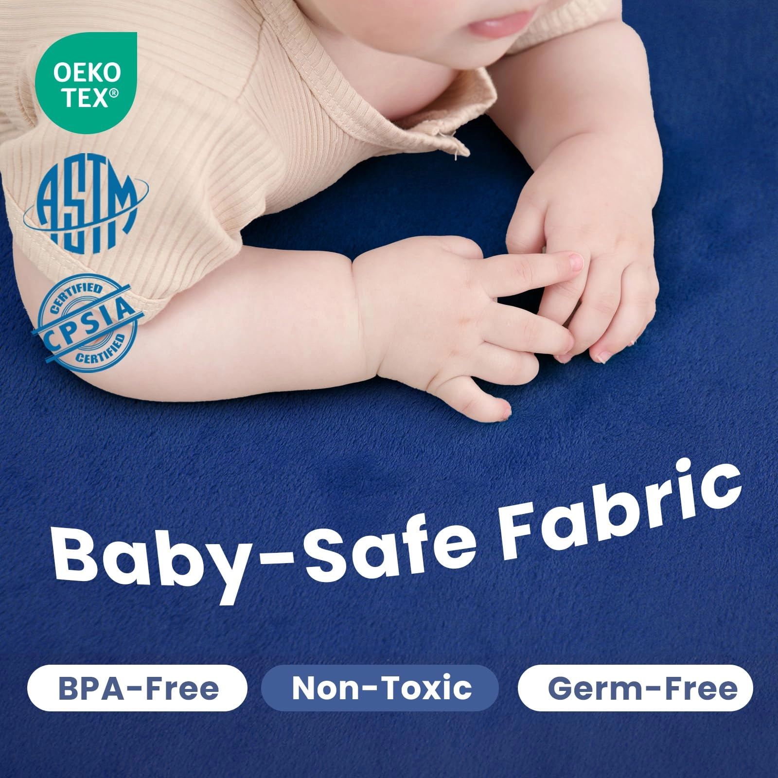Baby Activity Play Mat - 79"x118" 1.3" Thick Cream