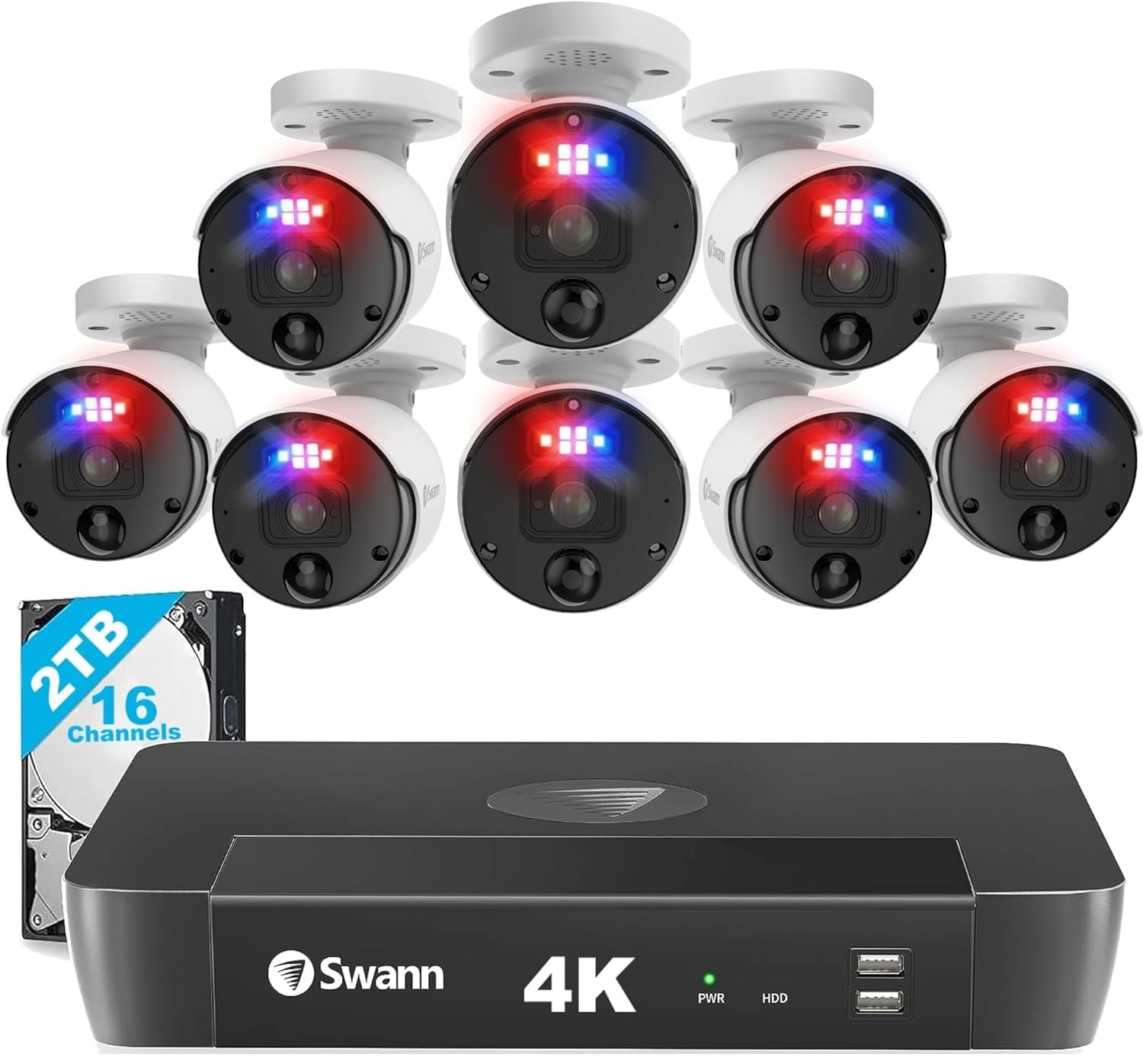 NVR Security System - 8 Camera 16 Channel 4K