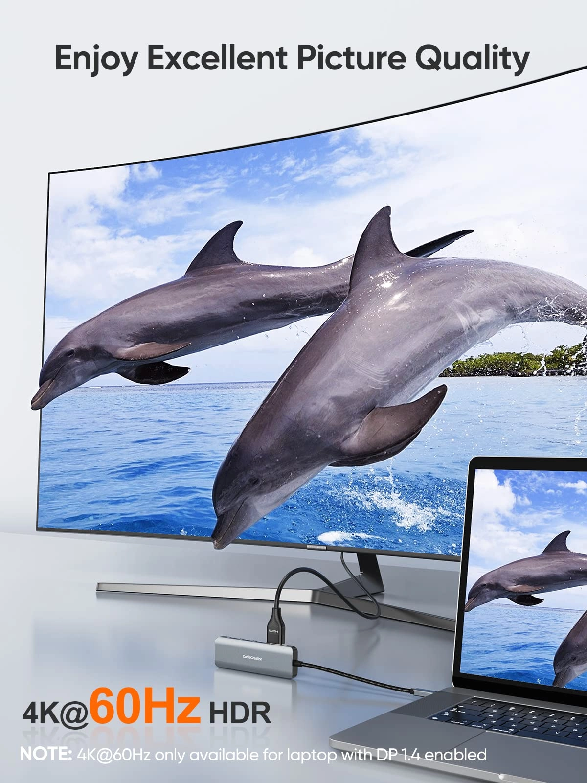 USB-C Hub - 4K 60Hz 5-in-1 100W Power Delivery