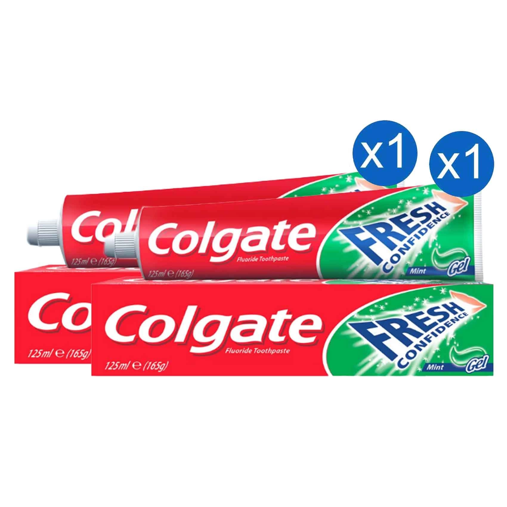 Colgate Fresh Confidence Mint Gel Toothpaste 125ml x2