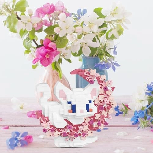 Cat mini building blocks - little black cat little white cat 2pcs