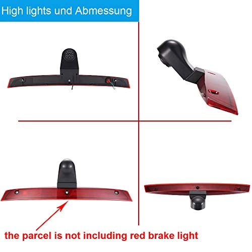 Brake Light Reversing Camera + Rear View Mirror Monitor - Night vision 628 x 586 pixels