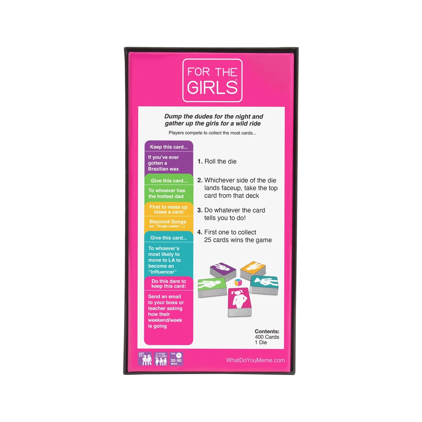 For The Girls - 400 Cards Includes a die Ages 17+