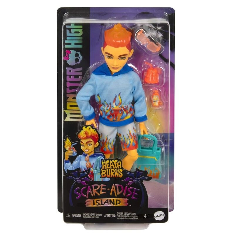 Heath Burns Fashion Doll - Scare-Adise Island Swim Trunks & Accessories Ages 4+