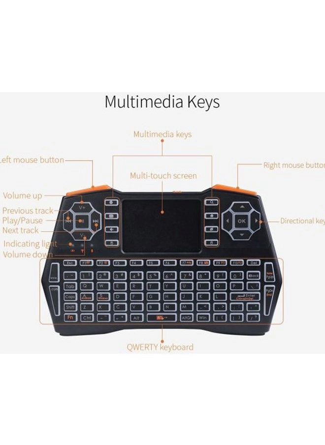 Round Keycap Touch Keyboard Case - Wireless