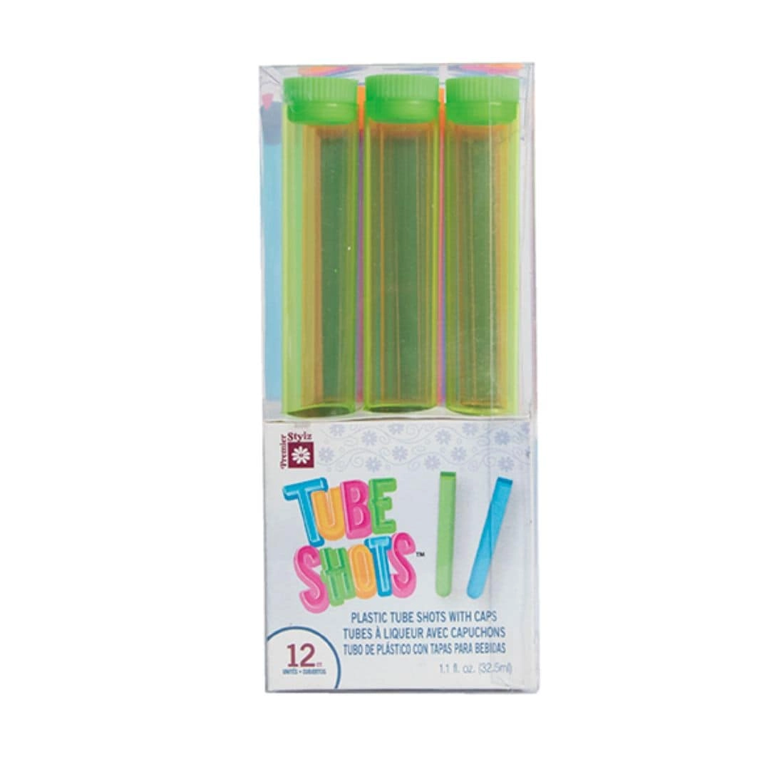 Party Zone Neon Tube Shots - 12-Piece birthday party