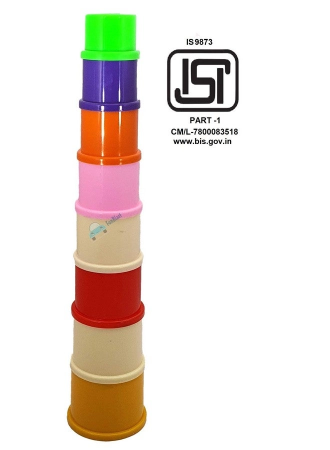 Stacking Nesting Drum Cups - Construction 8 pcs