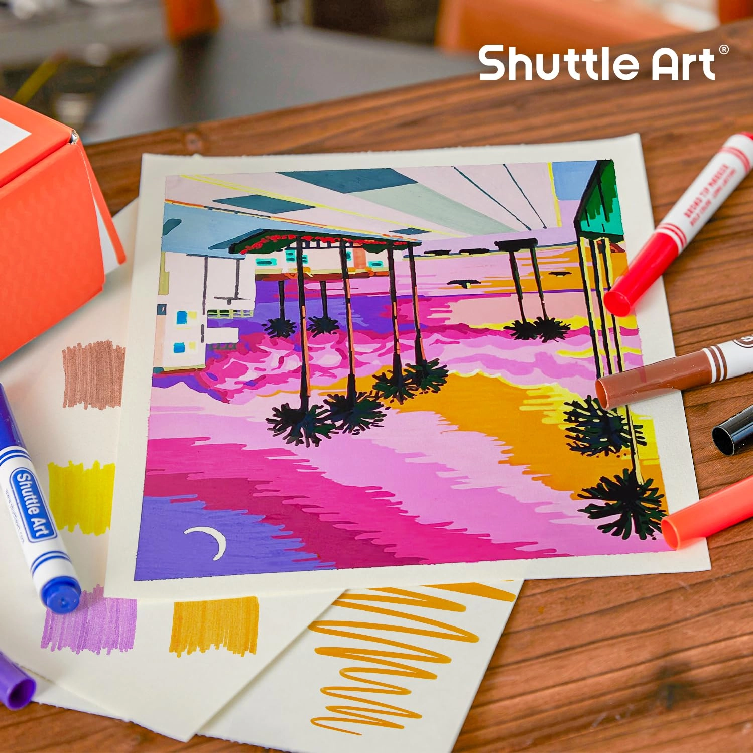 WM304 - 16 Assorted Colors Broad