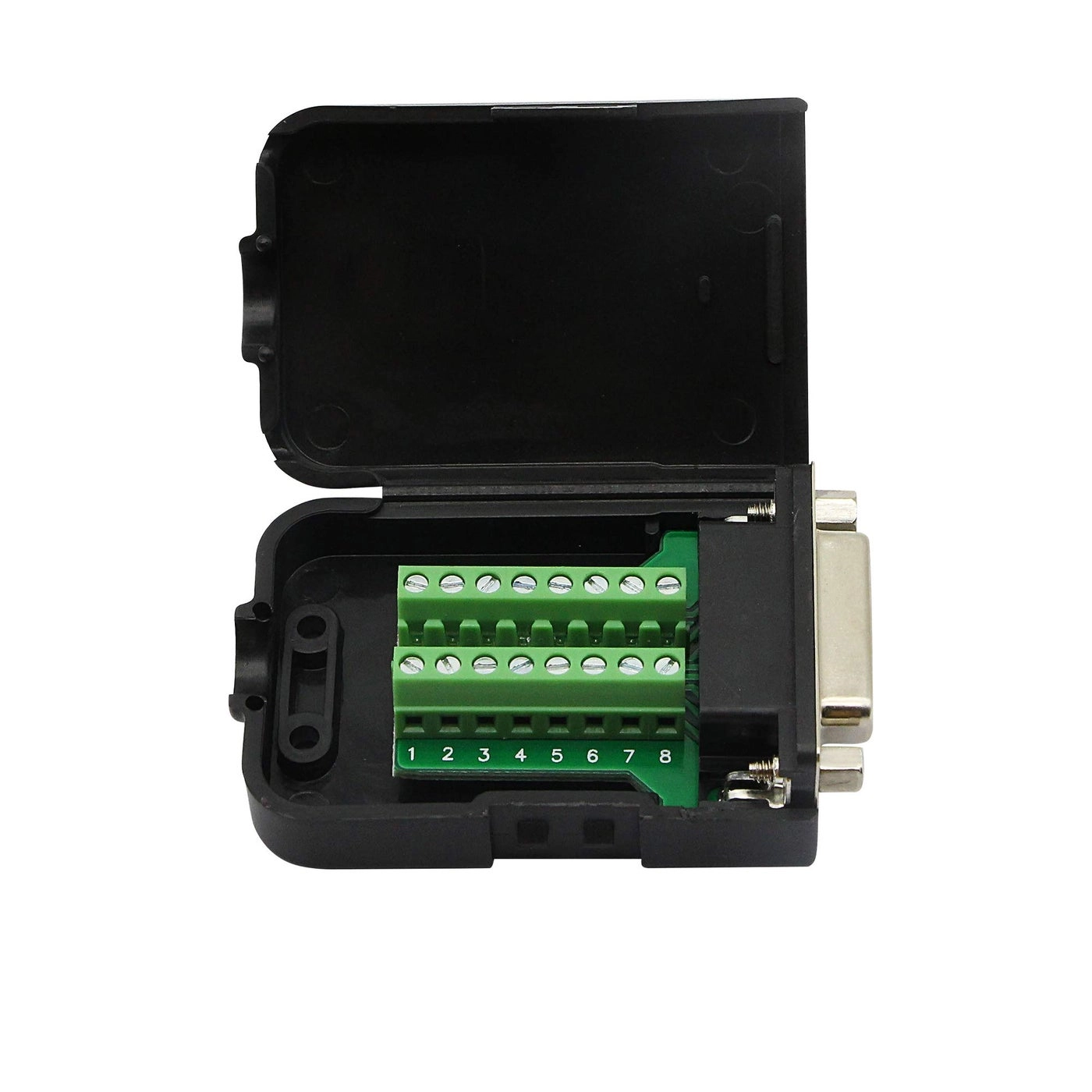 DB15 Breakout Connector - Serial Female Screw Terminal Plastic Case