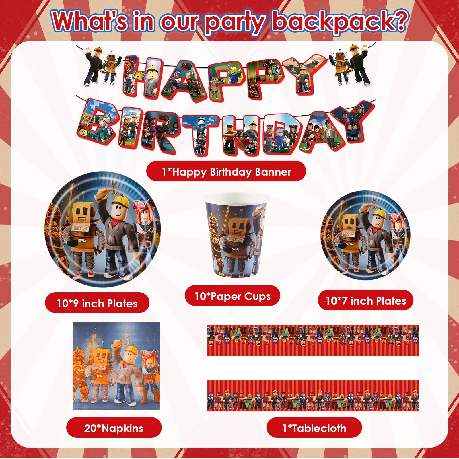 Party Tableware - 52.0 count Birthday