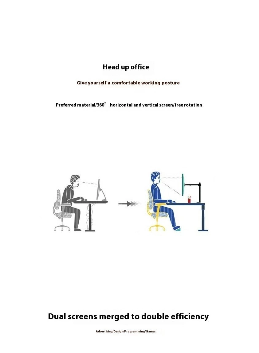Universal laptop monitor stand - Dual Arm 32 in 75 x75 and VESA 100 x 100mm