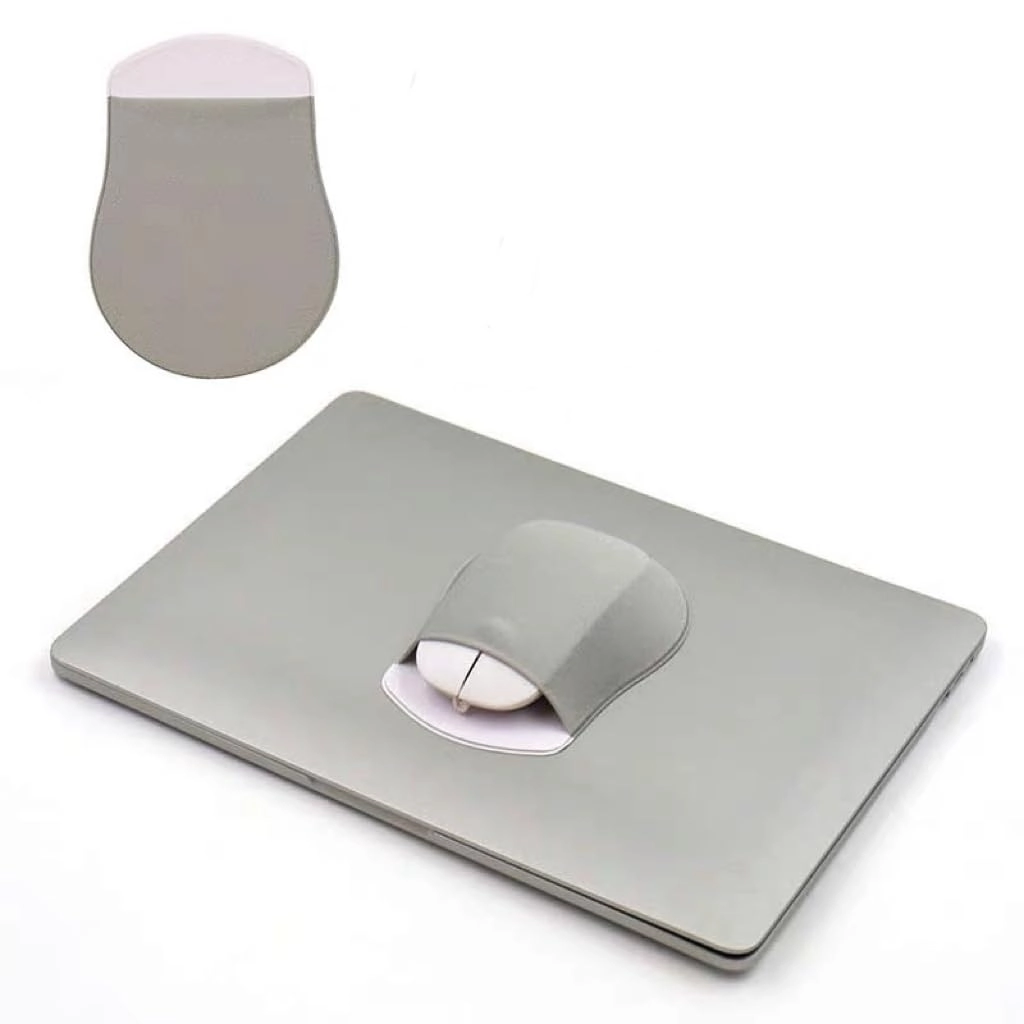 AIQIBAO Universal Stick-On Mouse Pouch - Reusable Adhesive GRAY