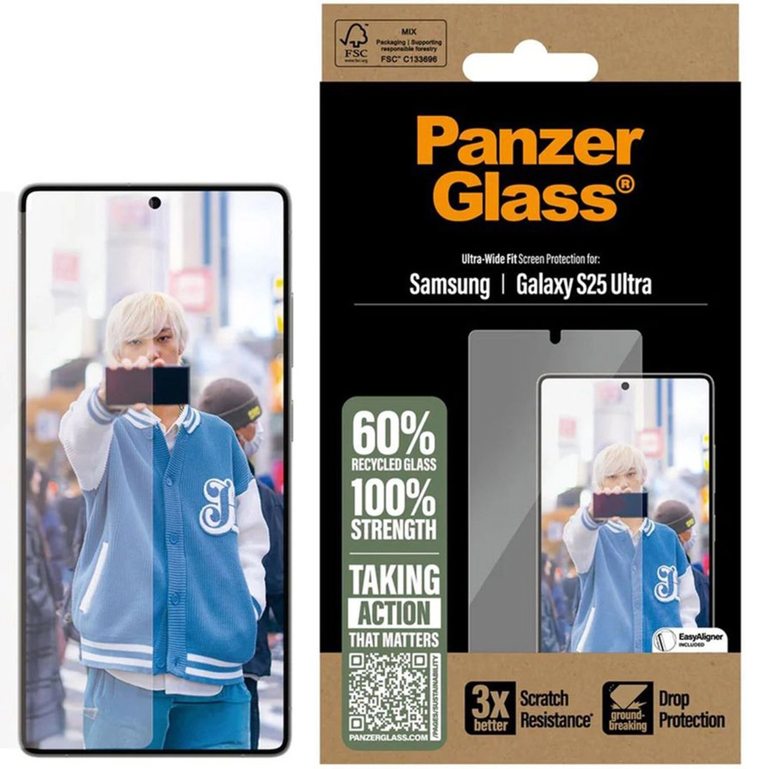 Clear Glass Screen Protector for Samsung Galaxy S25 Ultra