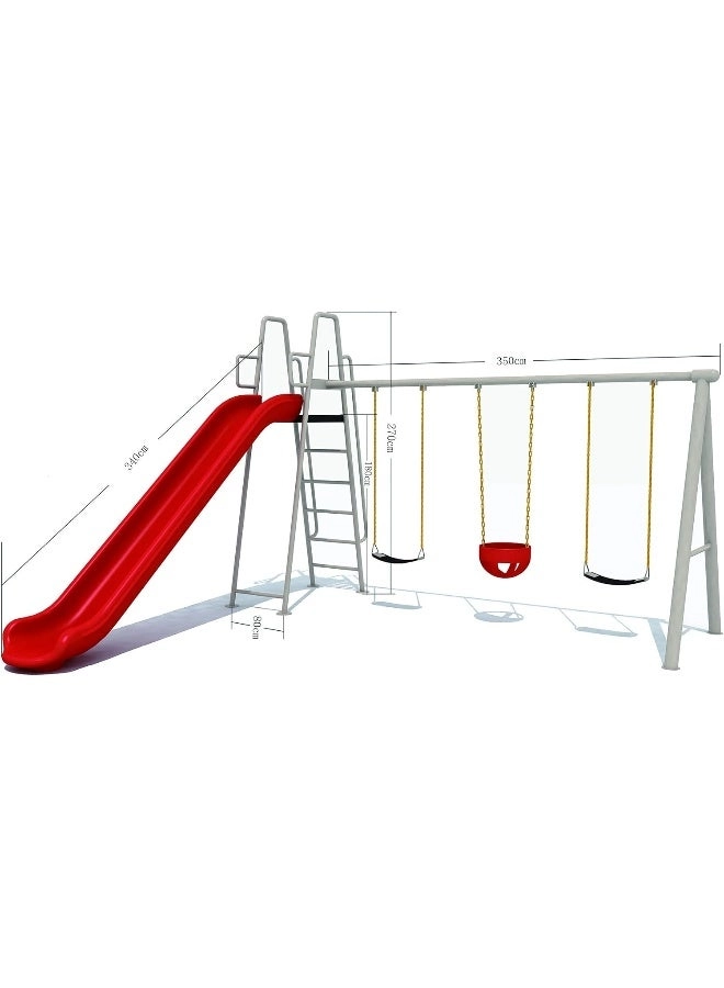 Multi Purpose Kids Outdoor Playing Equipments - 770x320x280cm 2+ Years