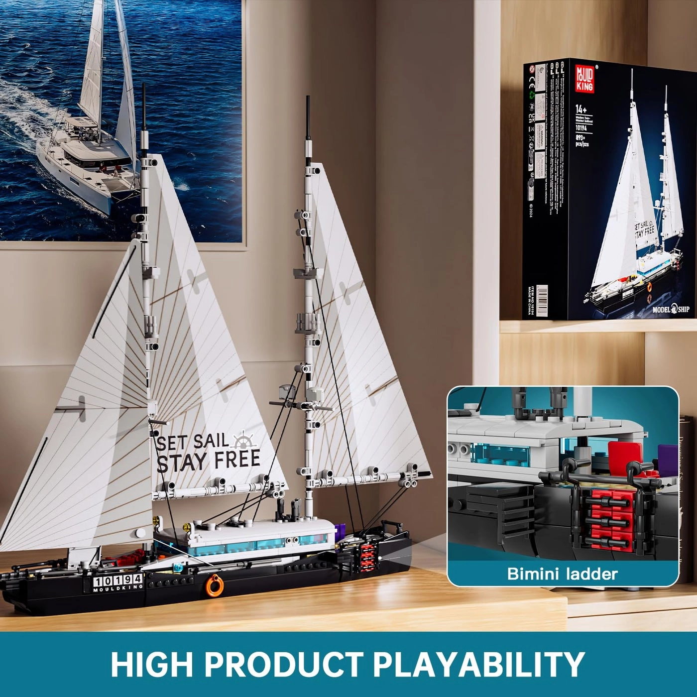 Modern Twin-Masted Sailboat (10194) - Ocean Explorer