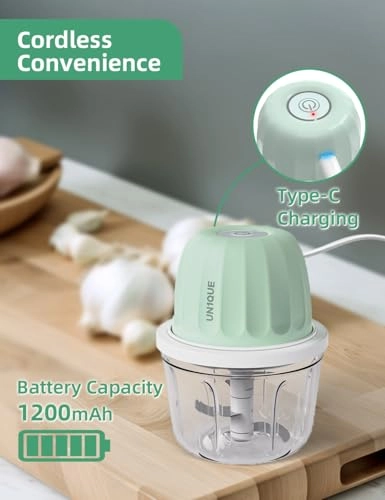 Mini Electric Chopper - 250 Milliliters Rechargeable