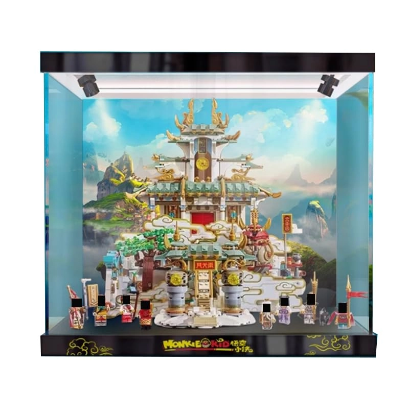 HCAEIOFJ Clear Acrylic Display Case (80039) - 50x40x40cm Background+top Light2