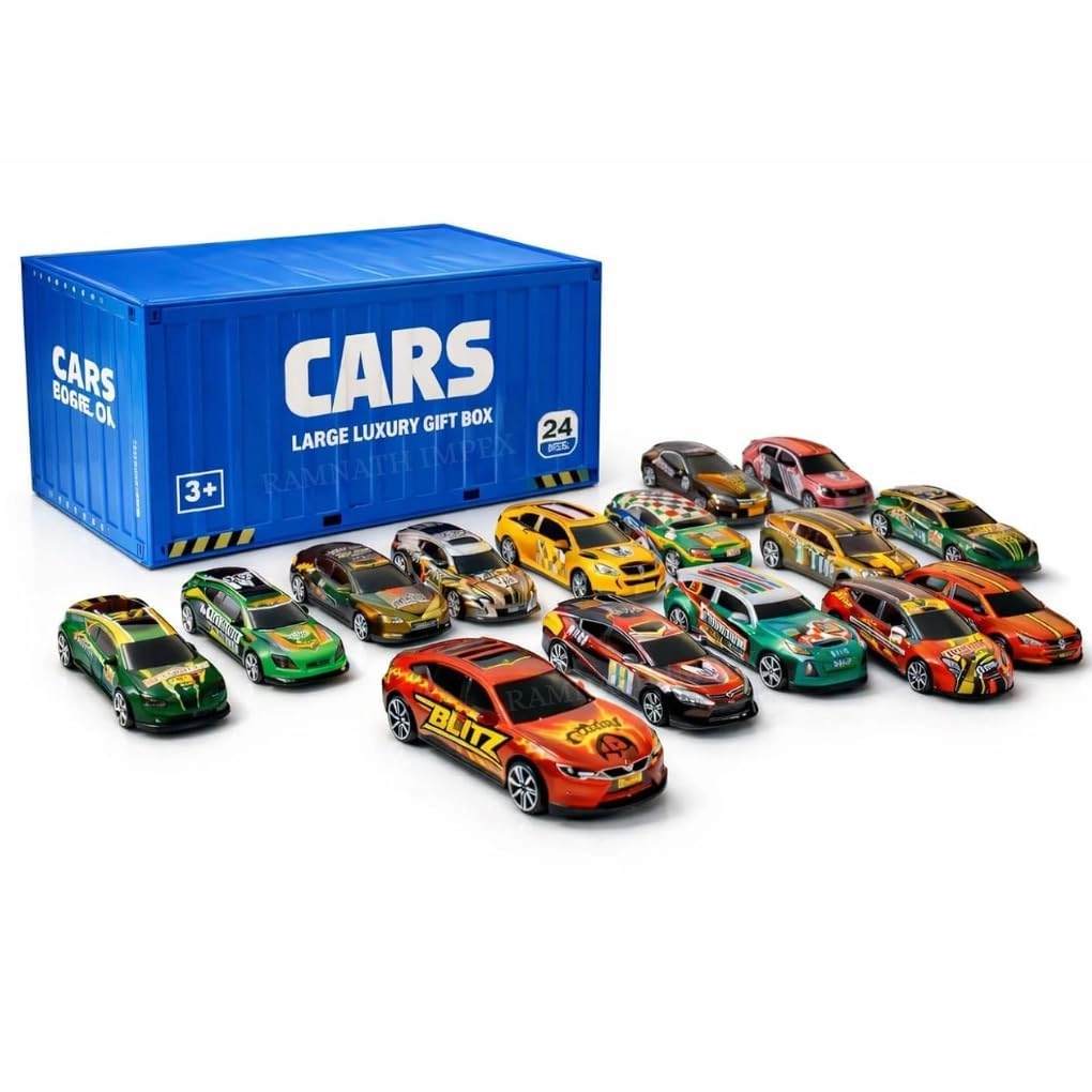 RAMNATH IMPEX Pull Back Car Container Set - 1:64 24pcs