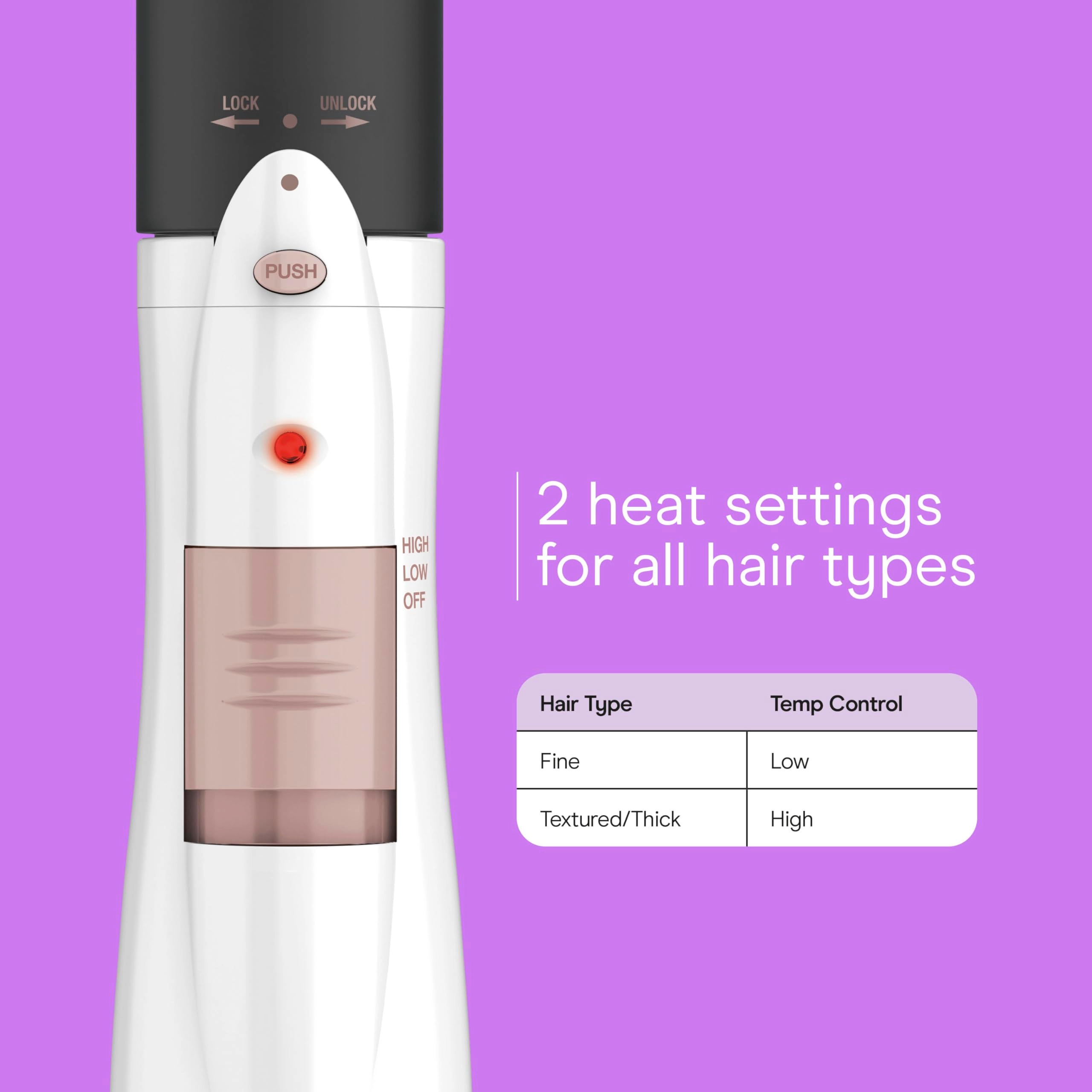 Double Ceramic 3-in-1 Hot Air Brush - 1000W White