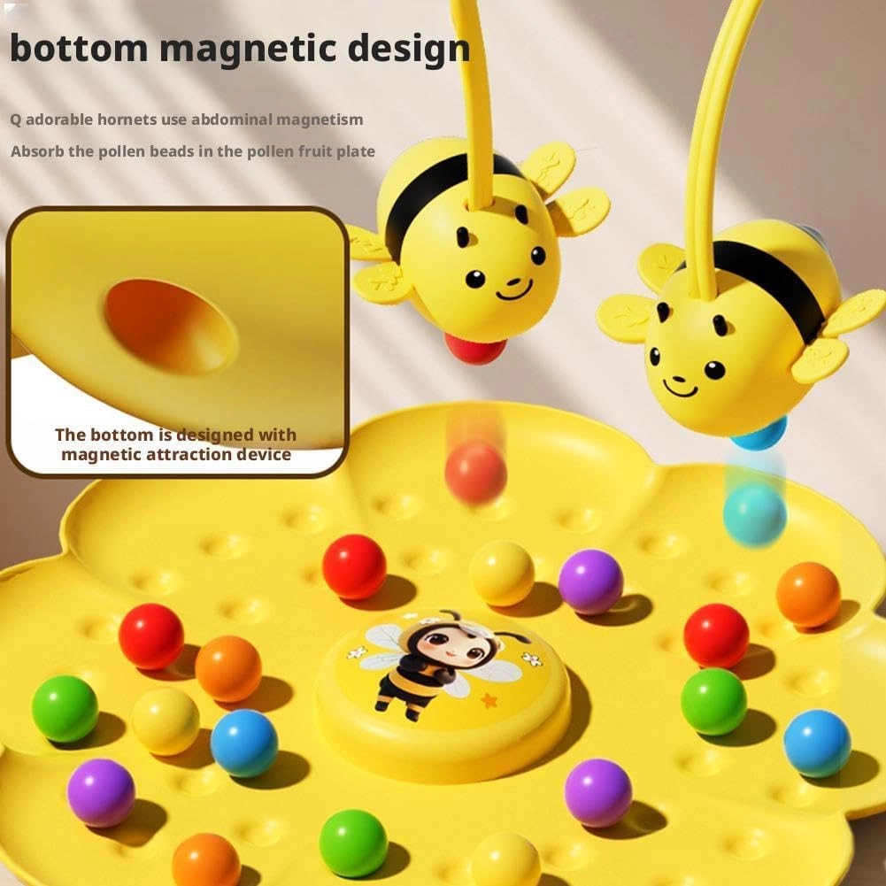 Magnetic Bee Bean Picking Tabletop Game - 3+