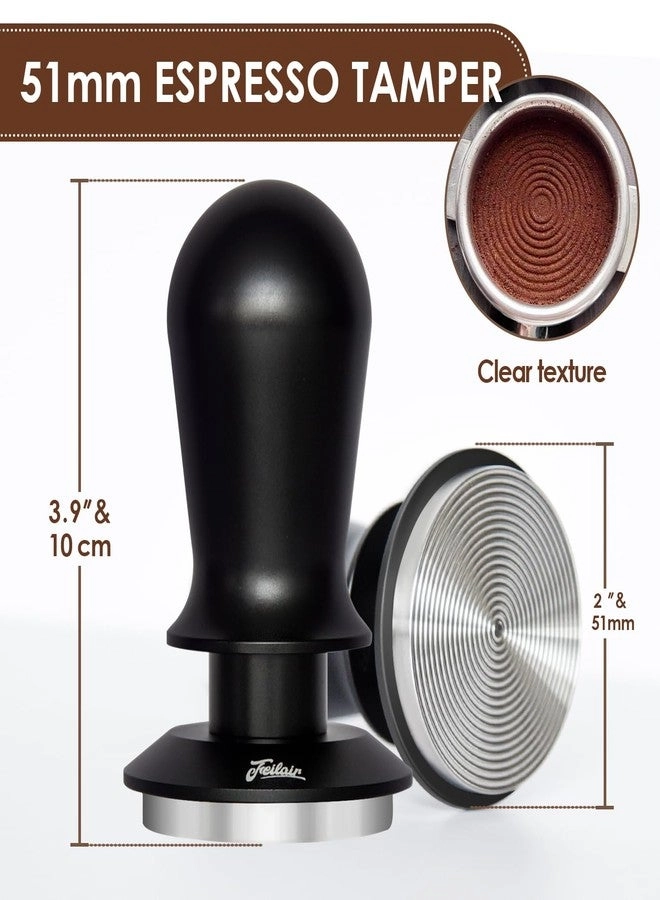 51mm Professional Espresso Tamper - 30LB Calibrated Pressure Triple Spring Click Feedback