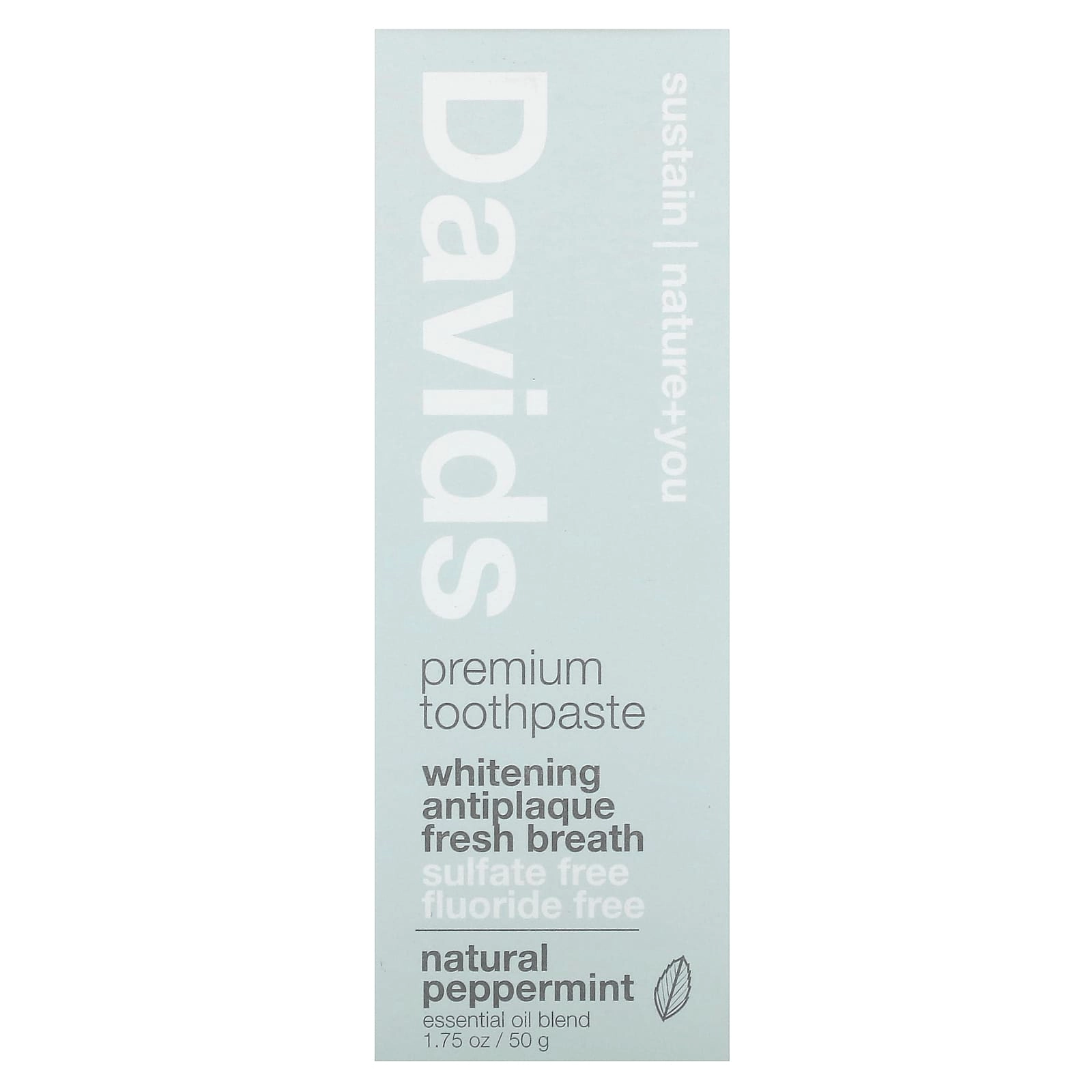 Whitening Antiplaque Natural Peppermint Toothpaste 50 g